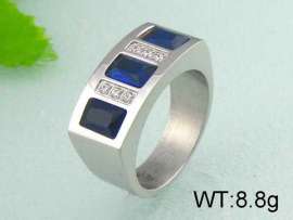 Stainless Steel Stone&Crystal Ring