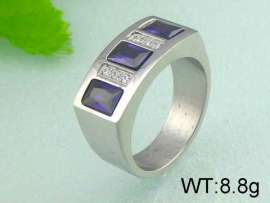 Stainless Steel Stone&Crystal Ring