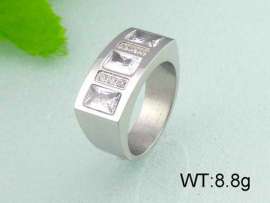 Stainless Steel Stone&Crystal Ring