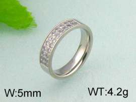 Stainless Steel Stone&Crystal Ring