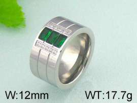 Stainless Steel Stone&Crystal Ring