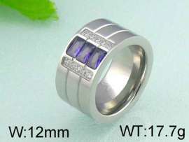 Stainless Steel Stone&Crystal Ring