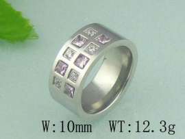 Stainless Steel Stone&Crystal Ring