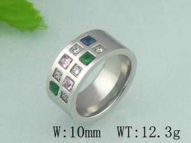 Stainless Steel Stone&Crystal Ring