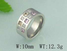 Stainless Steel Stone&Crystal Ring