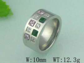 Stainless Steel Stone&Crystal Ring
