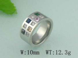 Stainless Steel Stone&Crystal Ring