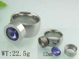 Stainless Steel Stone&Crystal Ring