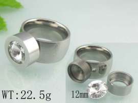 Stainless Steel Stone&Crystal Ring