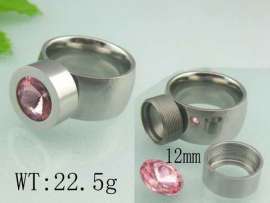 Stainless Steel Stone&Crystal Ring