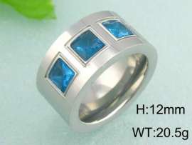 Stainless Steel Stone&Crystal Ring