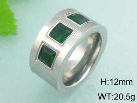 Stainless Steel Stone&Crystal Ring