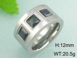 Stainless Steel Stone&Crystal Ring