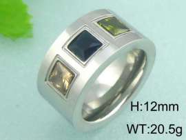 Stainless Steel Stone&Crystal Ring