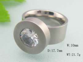 Stainless Steel Stone&Crystal Ring