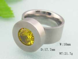 Stainless Steel Stone&Crystal Ring