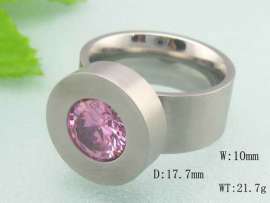 Stainless Steel Stone&Crystal Ring