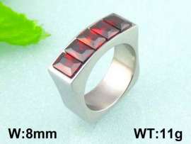 Stainless Steel Stone&Crystal Ring