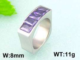 Stainless Steel Stone&Crystal Ring