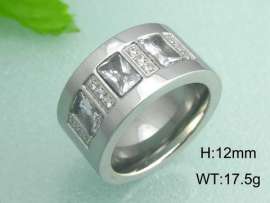 Stainless Steel Stone&Crystal Ring