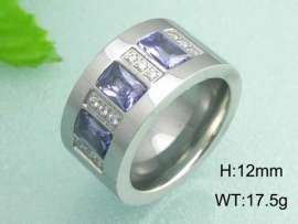 Stainless Steel Stone&Crystal Ring
