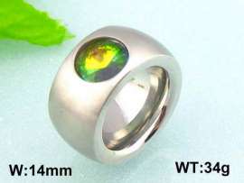 Stainless Steel Stone&Crystal Ring