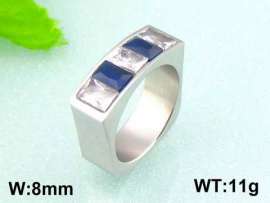 Stainless Steel Stone&Crystal Ring