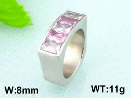 Stainless Steel Stone&Crystal Ring