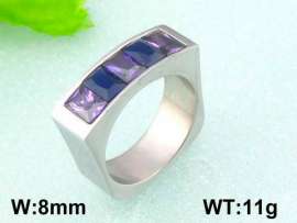 Stainless Steel Stone&Crystal Ring