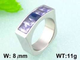 Stainless Steel Stone&Crystal Ring