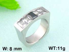 Stainless Steel Stone&Crystal Ring