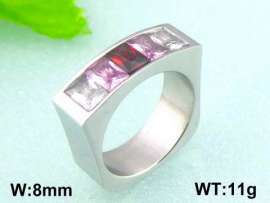 Stainless Steel Stone&Crystal Ring