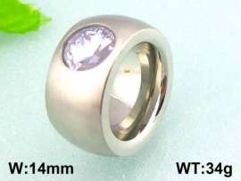 Stainless Steel Stone&Crystal Ring