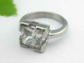 Stainless Steel Stone&Crystal Ring