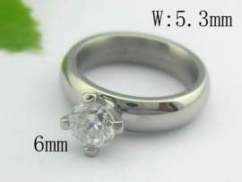 Stainless Steel Stone&Crystal Ring