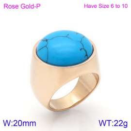 Stainless Steel Stone&Crystal Ring