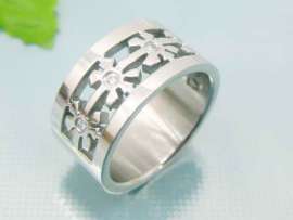 Stainless Steel Stone&Crystal Ring