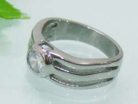 Stainless Steel Stone&Crystal Ring