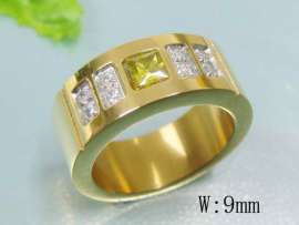 Stainless Steel Stone&Crystal Ring