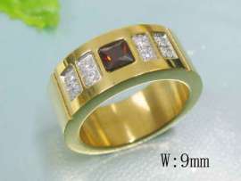 Stainless Steel Stone&Crystal Ring