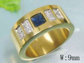 Stainless Steel Stone&Crystal Ring