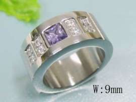 Stainless Steel Stone&Crystal Ring