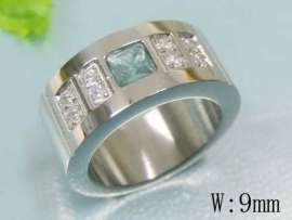 Stainless Steel Stone&Crystal Ring