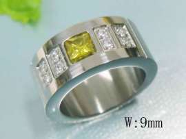 Stainless Steel Stone&Crystal Ring