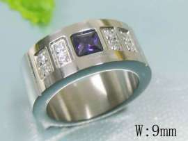 Stainless Steel Stone&Crystal Ring