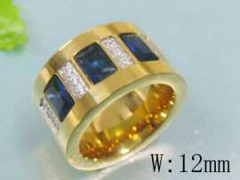 Stainless Steel Stone&Crystal Ring