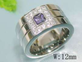 Stainless Steel Stone&Crystal Ring
