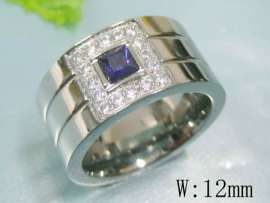 Stainless Steel Stone&Crystal Ring