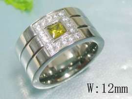 Stainless Steel Stone&Crystal Ring