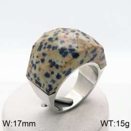 Stainless Steel Stone&Crystal Ring